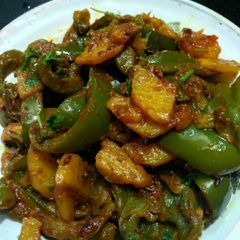 Potato Capsicum Sabji A picture of Potato Capsicum Sabji.