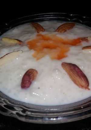 A picture of Semolina rice kheer.