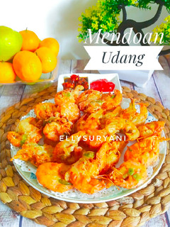Foto resep Mendoan Udang (Udang Goreng) Tepung Kobe