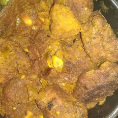 A picture of Fritters curry(borar jhal).