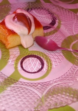 Una foto de Flan casero