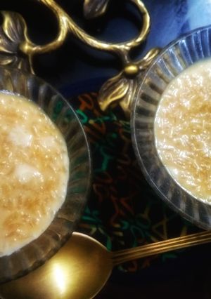 A picture of Rice kheer with Date palm jaggery               .