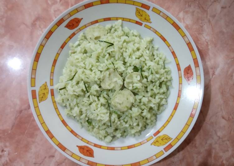Resep 183) Nasi Goreng Hijau | Langkah Membuat 183) Nasi Goreng Hijau Yang Enak dan Simpel