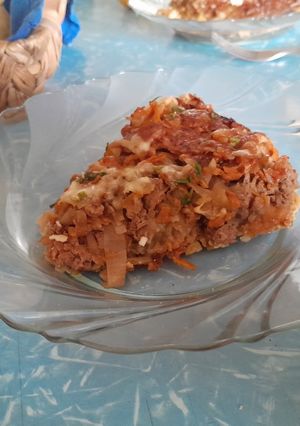 Una foto de Tortilla de Papa, zanahoria y carne picada