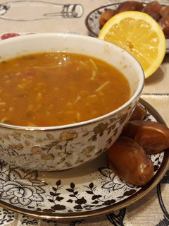 Una foto de Harira sopa marroquí