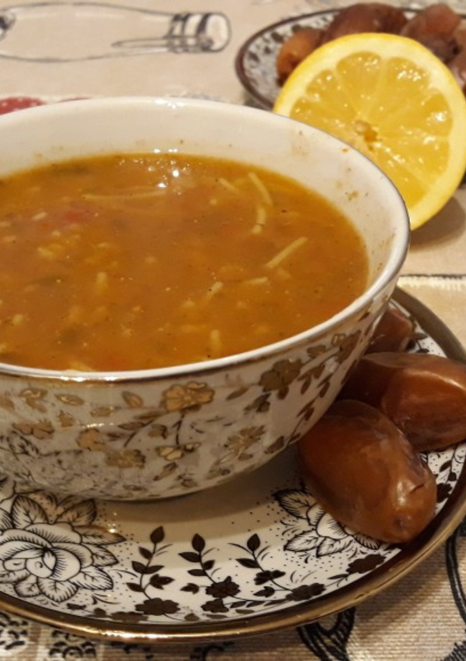 Una foto de Harira sopa marroquí
