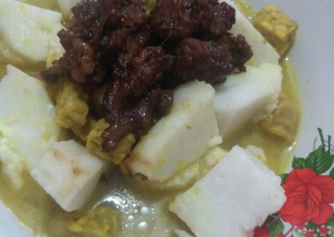 Standar Resep membuat Sate daging sapi dan lontong sayur untuk Hari Raya  enak