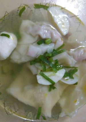 Foto resep Pangsit kornet rebus