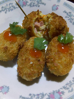 Foto resep Kroket mie isi ayam