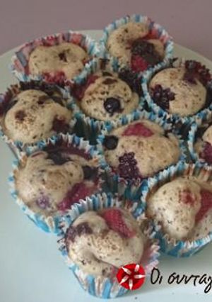 Φωτογραφία της συνταγής Berry Good (ατομικά pancake με μούρα)