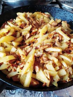 Фото Картофель с лисичками.