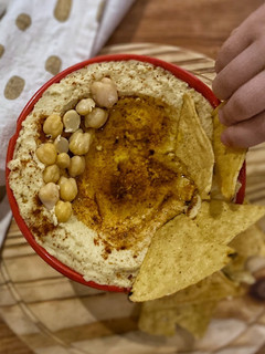 Una foto de Hummus de garbanzos