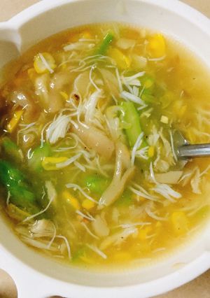 Hình của món Soup cua cho bé.