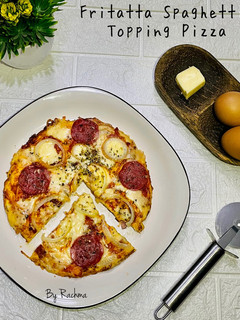 Foto resep Fritatta Spaghetti topping pizza