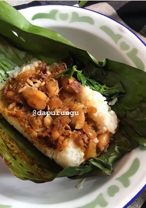 Foto resep Nasi bakar isi cumi saus mentega