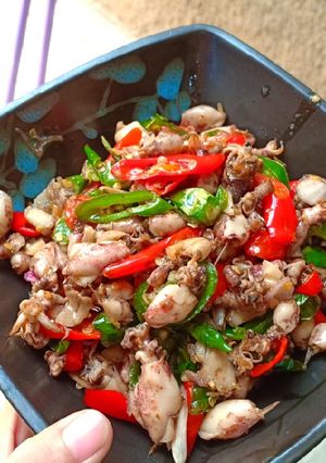 Foto resep Cumi asin cabe ijo
