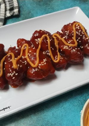 Foto resep Fire Chicken Wing Stick ala Richeese Factory