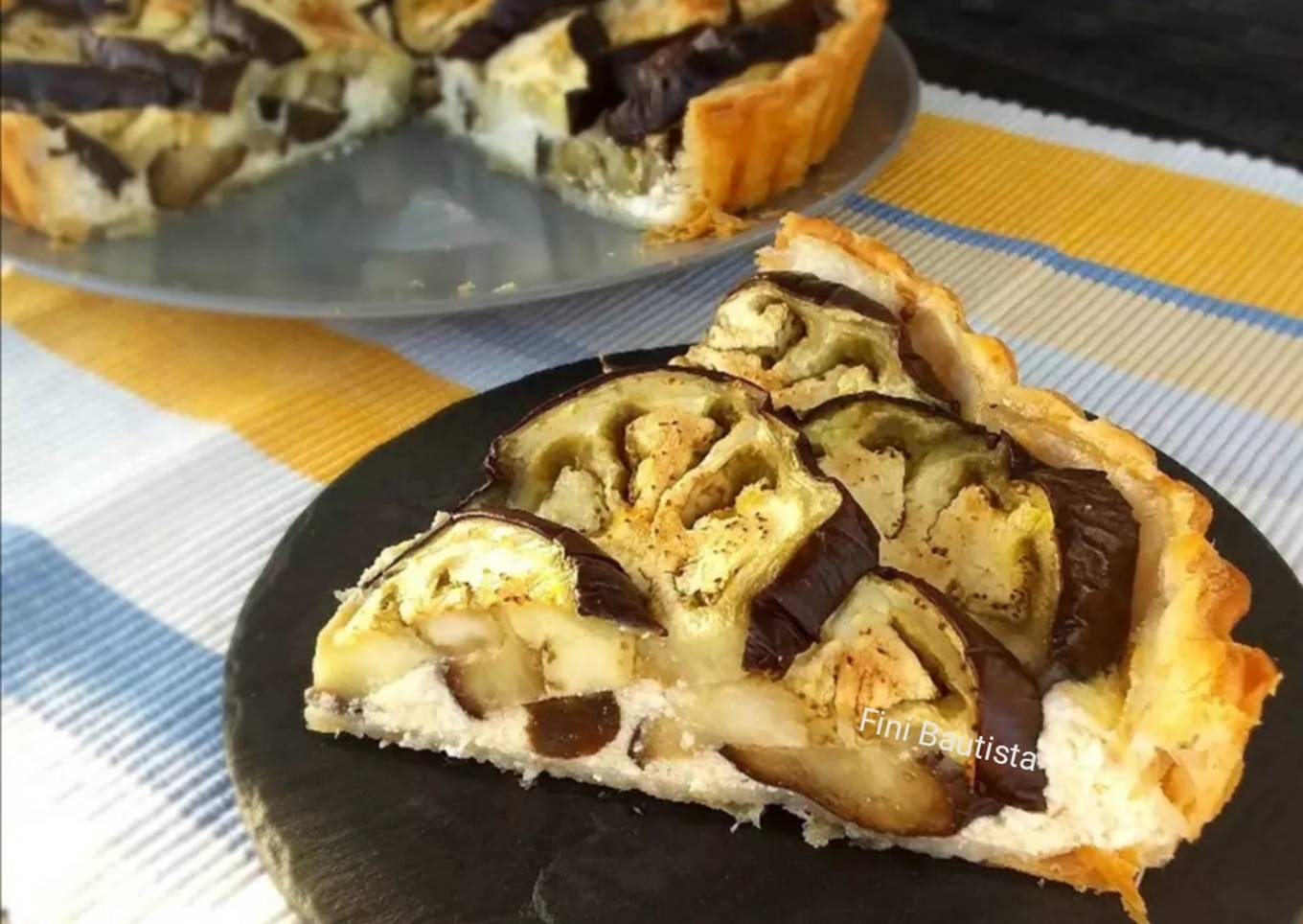 Quiche de hojaldre y berenjena