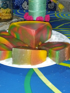 Foto resep Puding roti rainbow