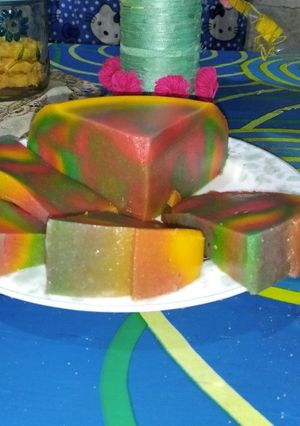 Foto resep Puding roti rainbow