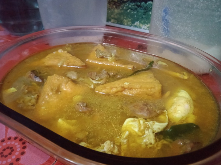 Resep: Sayur kuning ati ampela dan tahu (tanpa santan) Irit Anti Gagal