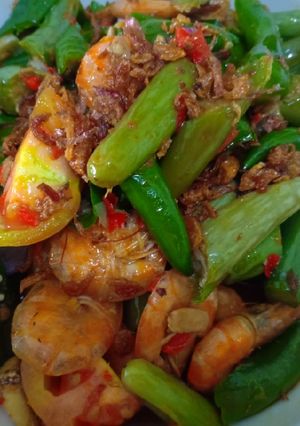 Foto resep Tumis terong telunjuk dan udang