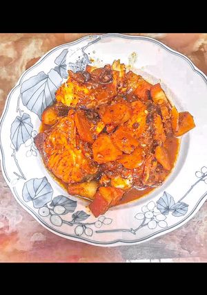Hình của món Cá trắm kho tương bần.