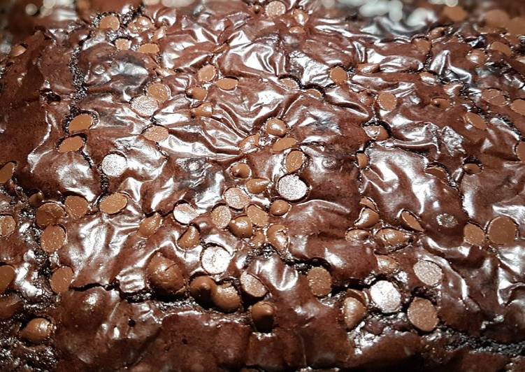 Brownies panggang shinny crust