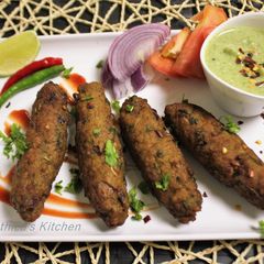 A picture of Mutton Seekh Kebab.