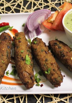 A picture of Mutton Seekh Kebab.