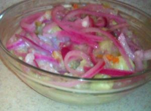 Una foto de Ensalada bicolor