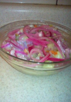 Una foto de Ensalada bicolor