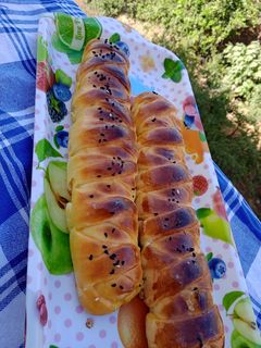 صورة لوصفة خبز تركي بالحليب والجبن😘🍓