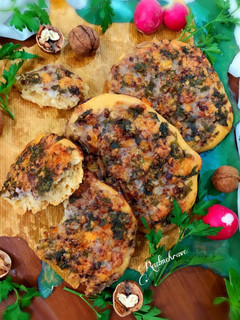 عکسی از دستور نان پیاز و جعفری (بدون فر)