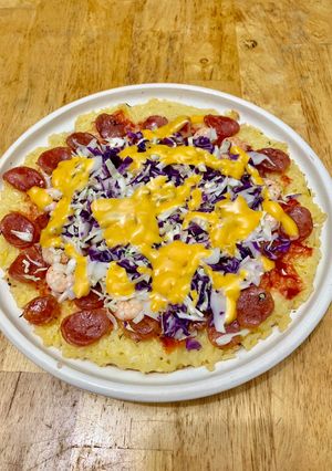 Hình của món Pizza cơm nguội.