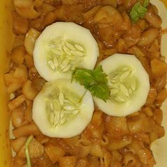 Sweet potato macaroni curry A picture of Sweet potato macaroni curry.