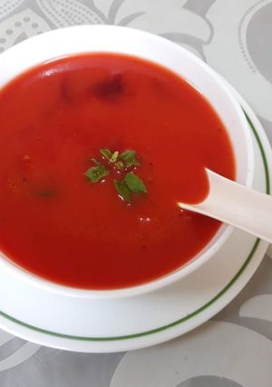 A picture of Basil Beetroot Soup.
