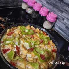 غراتان البطاطا المقلية بالطماطم😋-レシピのメイン写真