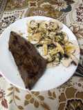 Filete de ternera con champiñón aliñados