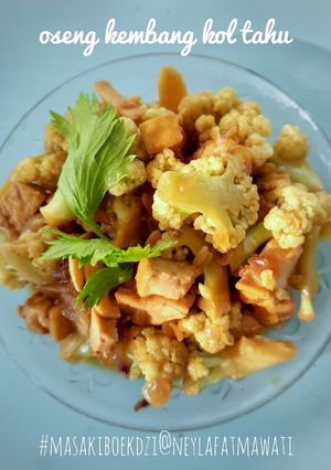 Foto resep Oseng kembang kol tahu