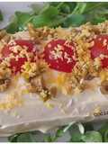 Brazo de gitano con pisto y atún