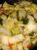 Tumis Sawi Putih dengan Bawang Putih dan Saus Tiram