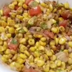 A picture of Sweet corn peanut masala chaat.
