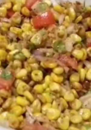 A picture of Sweet corn peanut masala chaat.