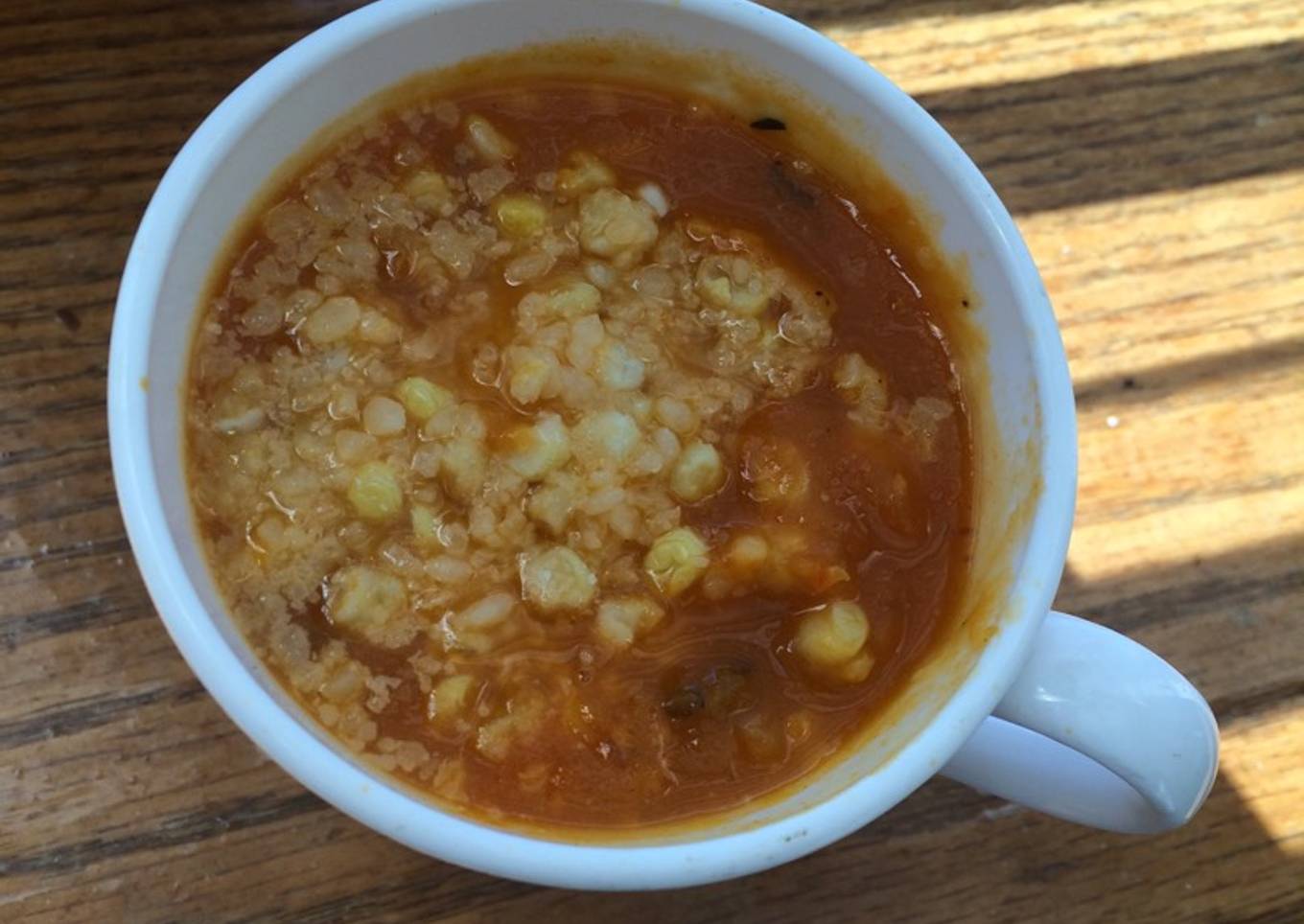 Sopa de calabaza y ají