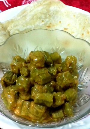 A picture of Bhindi ki bhujiya & Square paratha #Sehri_CookingSpecial_Contest.