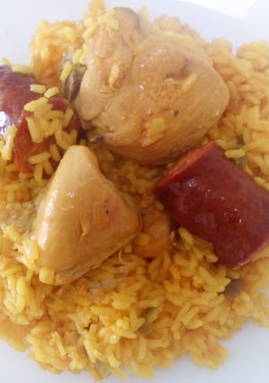A picture of Chorizo & Chicken Yellow Rice.