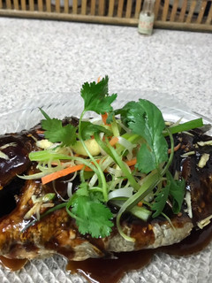 A picture of Tilapia in Sweet and Sour Soy Sauce.