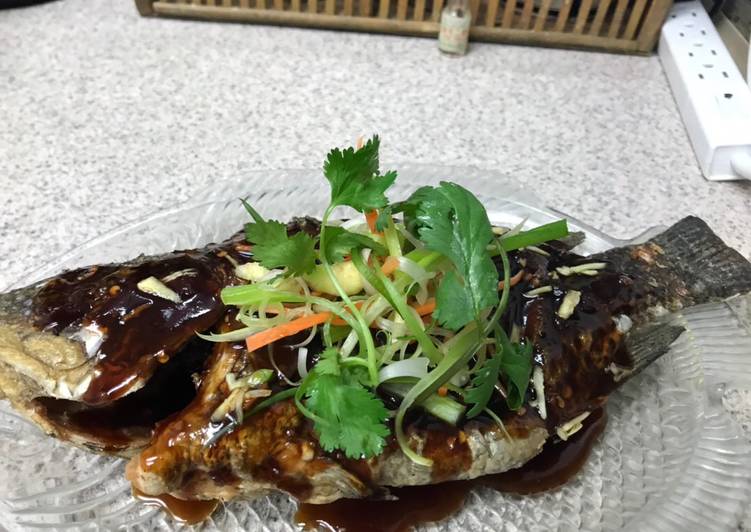 Recipe of Speedy Tilapia in Sweet and Sour Soy Sauce