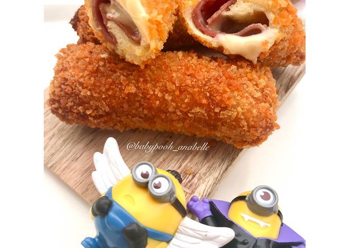 Wajib coba! Cara praktis membuat Risoles Smoke Beef Keju Roti Tawar (Snack MPASI 1Y+)  lezat